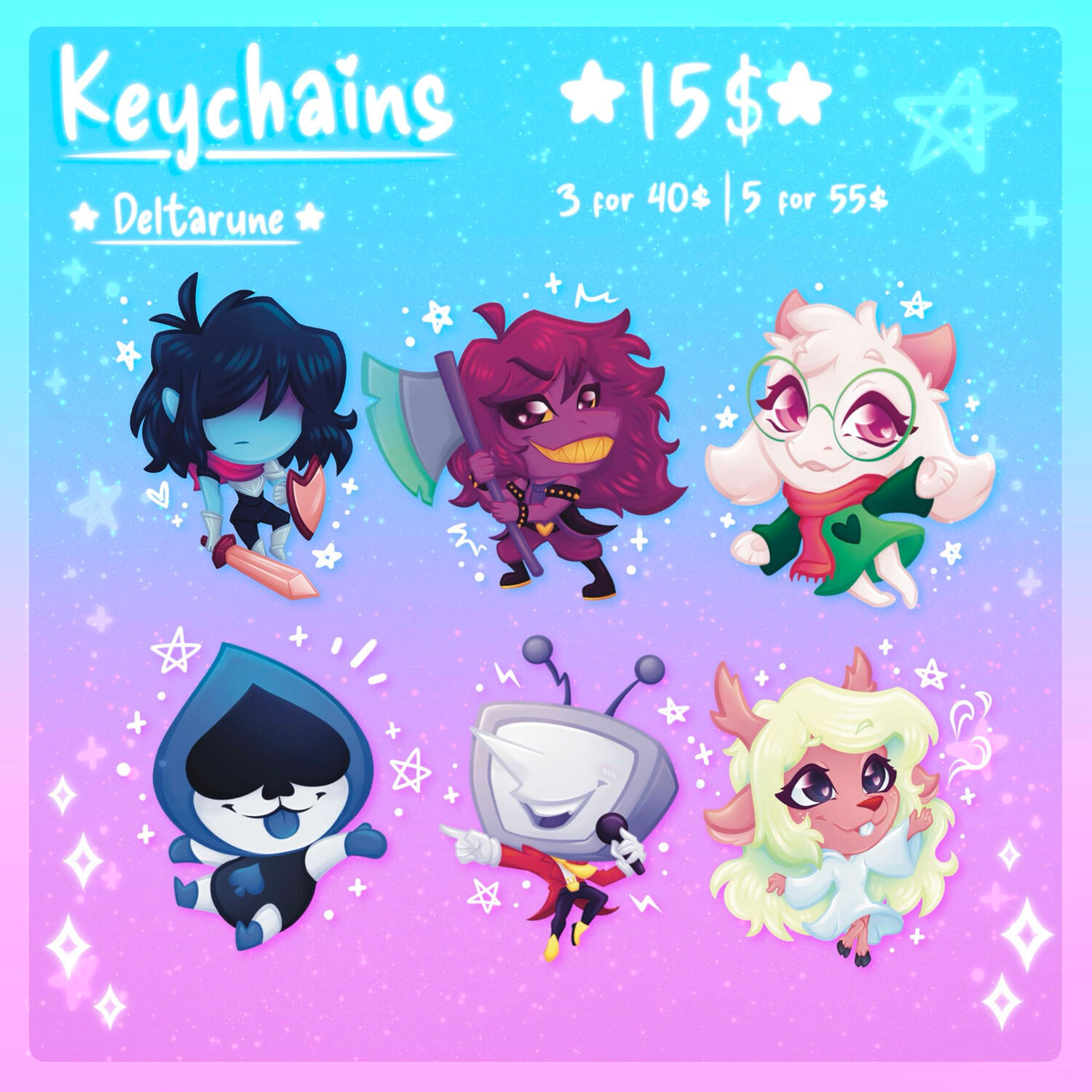 Deltarune Keychains Deltarune Keychains